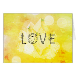 * LOVE Bright Yellow Gold Green