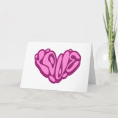 Love Bubble Rosa Herz  Karte (Vorderseite)