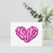Love Bubble Rosa Herz  Postkarte (Stehend Vorderseite)