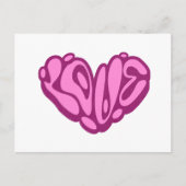 Love Bubble Rosa Herz  Postkarte (Vorderseite)
