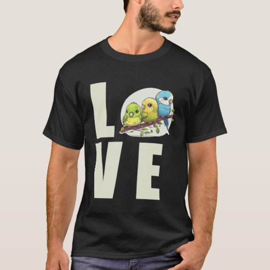 Love Budgie Mom Budgerigar Parakeet Bird 6 T-Shirt (Vorderseite)