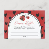 Love Bug Baby Shower Diaper Raffle  Begleitkarte (Vorderseite)