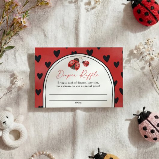 Love Bug Baby Shower Windel-Raffle Begleitkarte