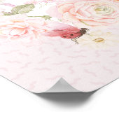 Love Bug Blush Pink Floral Baby Shower Welcome  Poster (Ecke)