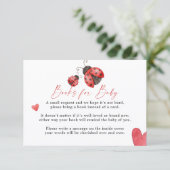 Love Bug Books for Baby Card Begleitkarte (Stehend Vorderseite)