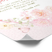 Love Bug Bow Girl Diaper Raffle Poster (Ecke)