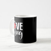 Love Bug Cute Valentine's Day Party Ladybug Kaffeetasse (Vorderseite Links)