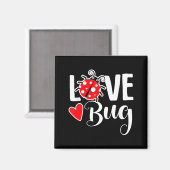 Love Bug Cute Valentine's Day Party Ladybug Magnet (Vorderseite/Rückseite)