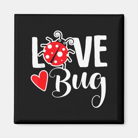 Love Bug Cute Valentine's Day Party Ladybug Magnet (Vorne)