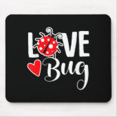 Love Bug Cute Valentine's Day Party Ladybug Mousepad (Vorne)