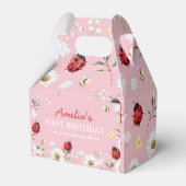 Love Bug Daisy Floral Birthday Party Geschenkschachtel (Rückseite)