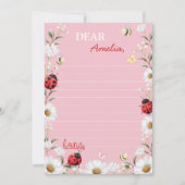 Love Bug Daisy Time Capsule Note Message Card Dankeskarte (Vorderseite)