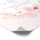 Love Bug Diaper Raffle Bow Wildflower Baby Shower Poster (Ecke)