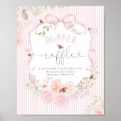 Love Bug Diaper Raffle Bow Wildflower Baby Shower Poster (Vorne)