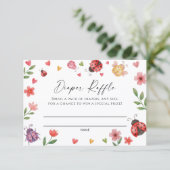 Love Bug Diaper Raffle Ticket   Begleitkarte (Stehend Vorderseite)