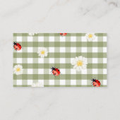 Love Bug Diaper Raffle Ticket Enclosure Card Begleitkarte (Rückseite)