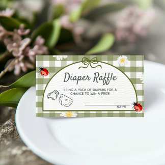 Love Bug Diaper Raffle Ticket Enclosure Card Begleitkarte