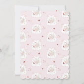 Love Bug Floral Bow Girl Baby Shower Invitation Einladung (Rückseite)