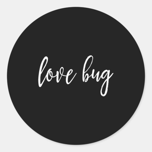Love Bug For Valentine's Day Runder Aufkleber (Vorderseite)