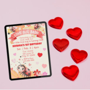 Love Bug ist Eins, Love Bug Bash Geburtstag Einladung