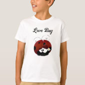 Love Bug Ladybug, Cute Cartoon Valentine’s Day T-Shirt (Vorderseite)