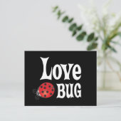 Love Bug - Marienkäfer Postkarte (Stehend Vorderseite)