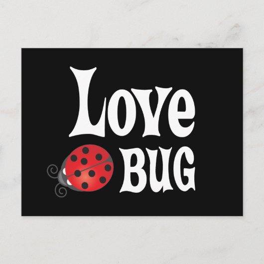 Love Bug - Marienkäfer Postkarte (Vorderseite)