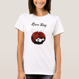 Love Bug Marienkäfer, Süße Cartoon Valentinstag T-Shirt
