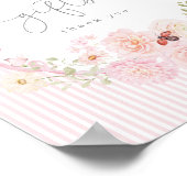 Love Bug Pink Bow Cards and gifts Baby Shower Poster (Ecke)