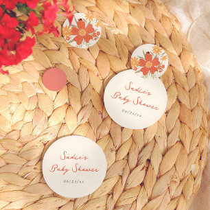 Love Bug Retro Floral Mädchen-Baby-Party Konfetti
