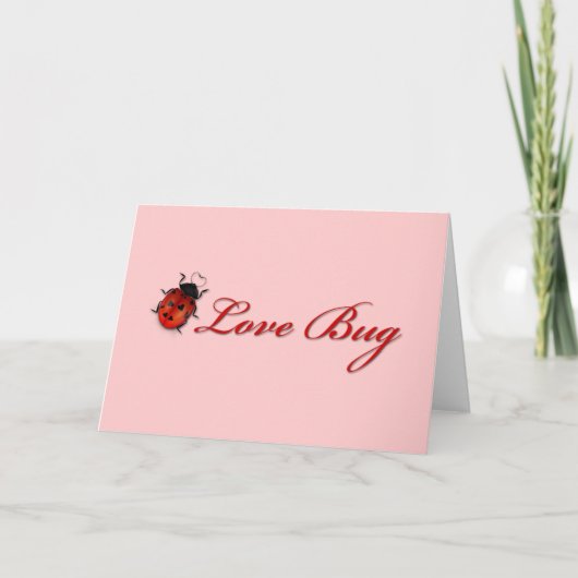 Love Bug Valentine Greeting Card Feiertagskarte (Vorderseite)