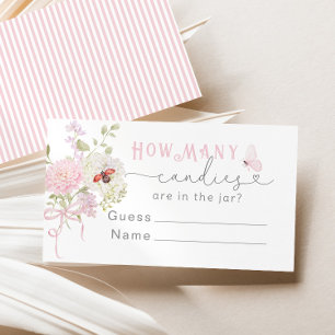 Love Bug Wie viele Süßigkeiten Baby Shower Begleitkarte