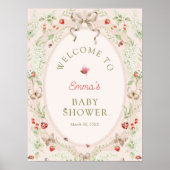 Love Bug Wildflower Boho Baby Shower Welcome  Poster (Vorne)