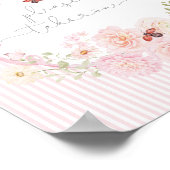 Love Bug Wildflower Favors Baby Shower Pink Poster (Ecke)