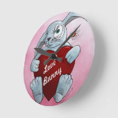 Love Bunny Wall Clock Runde Wanduhr (Winkel)