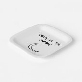 Love By the moon Pappteller (Gewinkelt)