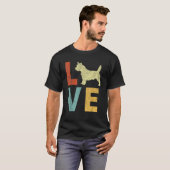 Love Cairn Terrier Mom Cairn Terrier Dad Retro Vin T-Shirt (Vorne ganz)