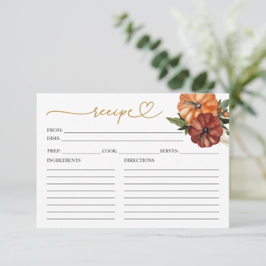 Love Calligraphy Fall Brautparty Reciards (Stehend Vorderseite)