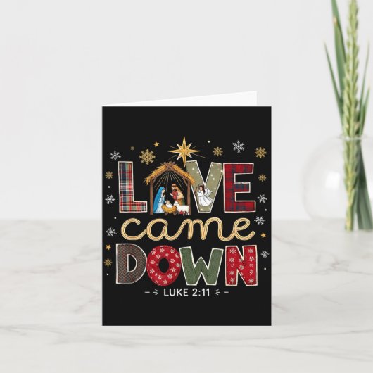 Love Came Down Luke 2_11 Patchwork Christmas Art  Karte (Vorderseite)