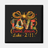 Love Came Down Luke 2_11 Patchwork Christmas Magnet (Vorne)