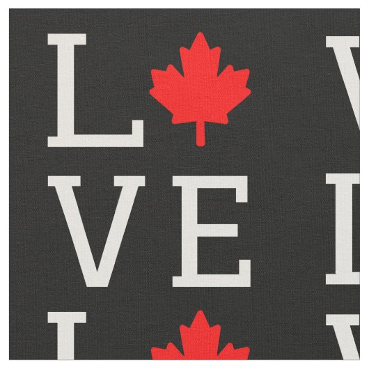 love canada maple leaf canadian stoff (Nahaufnahme)