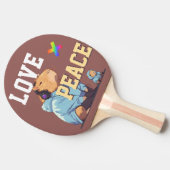 LOVE × CAPYBARA - Custom Tischtennis Schläger (Seitenansicht)