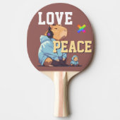 LOVE × CAPYBARA - Custom Tischtennis Schläger (Vorderseite)