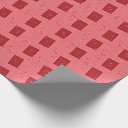 Love card wrapphing paper geschenkpapier (Ecke)