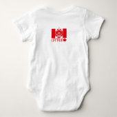  LOVE Castor/ Maple Bandera Canada by Masanser Baby Strampler (Rückseite)