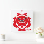 LOVE Castor/ Maple Bandera Canada by Masanser Quadratische Wanduhr (Zuhause)