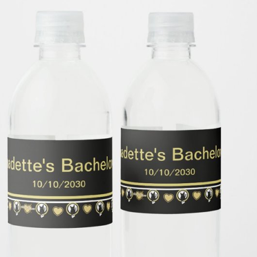 Love Cat Water Bottle Labels - Adiela Akoo Wasserflaschenetikett