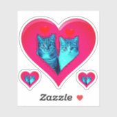 LOVE CATS AUFKLEBER (Blatt)