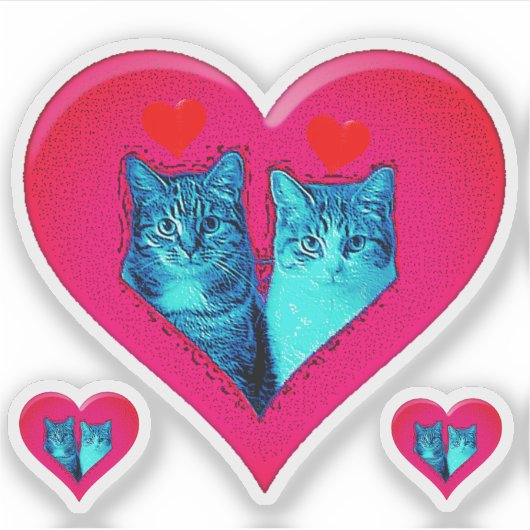 LOVE CATS AUFKLEBER (Vorderseite)