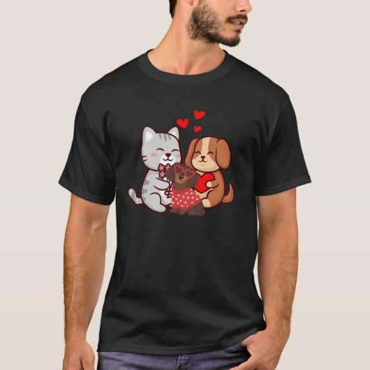 Love Cats Cute Typography Cat Lover Design T-Shirt (Vorderseite)